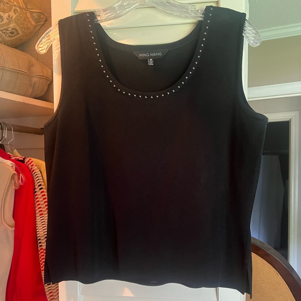 Ming Wang Top Medium Black Euc - image 1